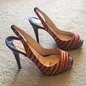 Authentic Striped Christian Louboutin Heels